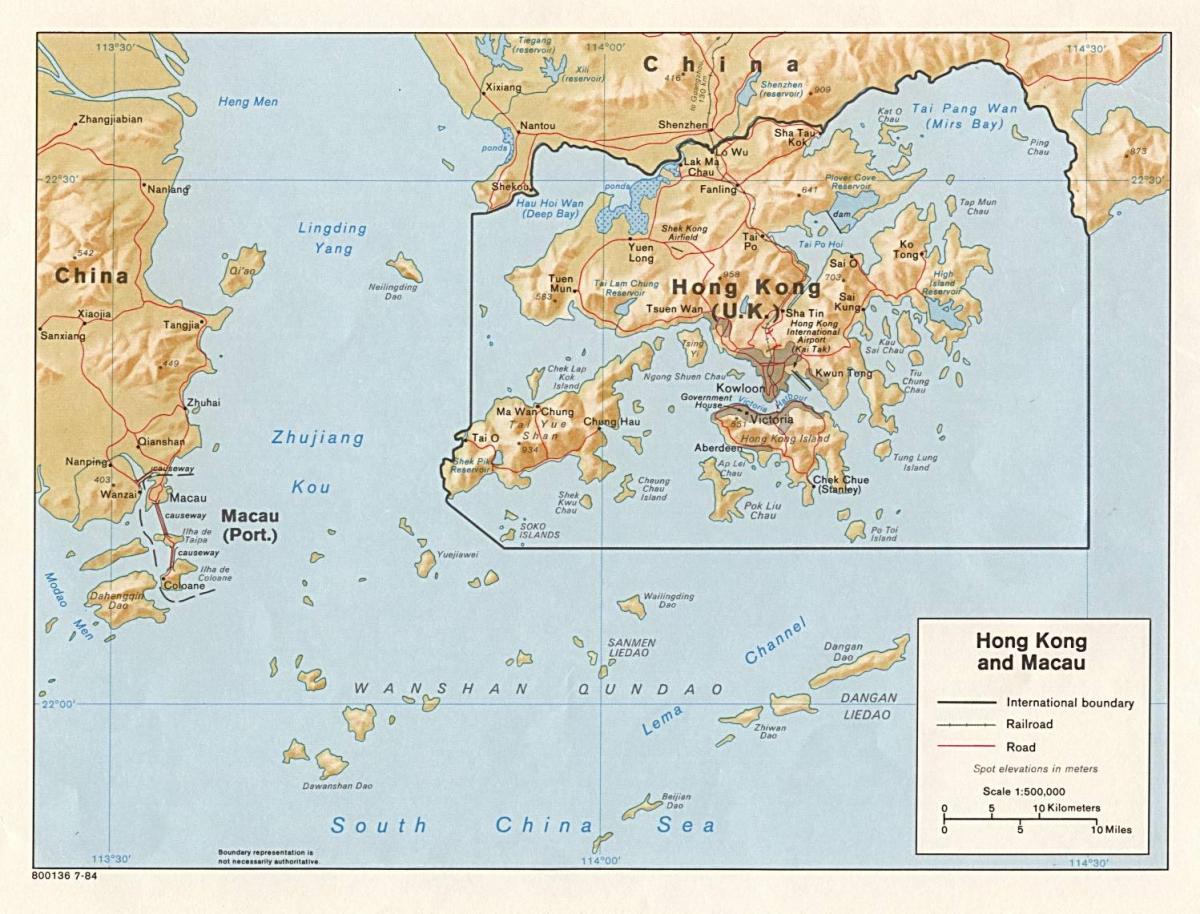 mapa de la barra de Macau