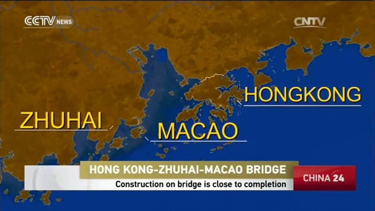 hong kong Macau pont mapa