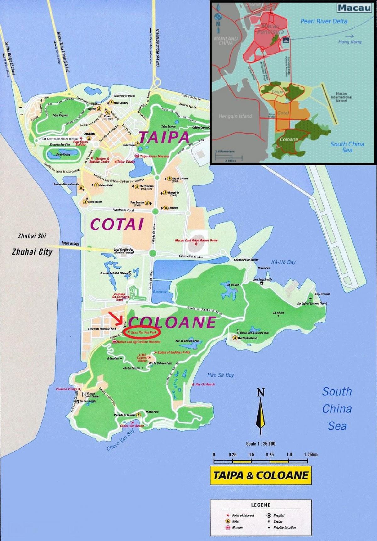 mapa de Macau ferri 