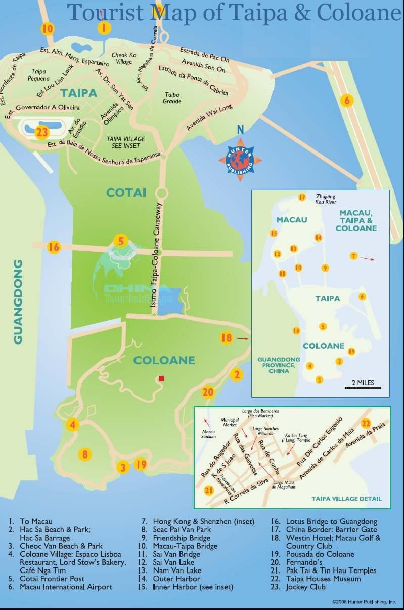 mapa de Macau illa