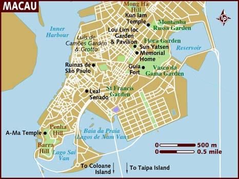 Macau mapa en anglès