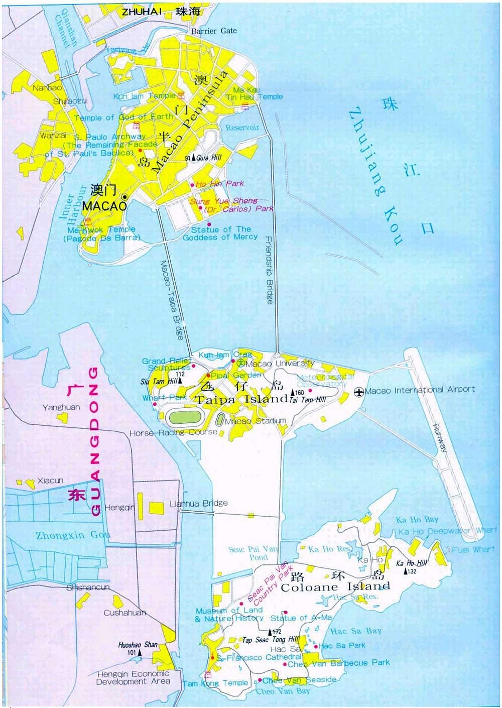 mapa de Macau ciutat