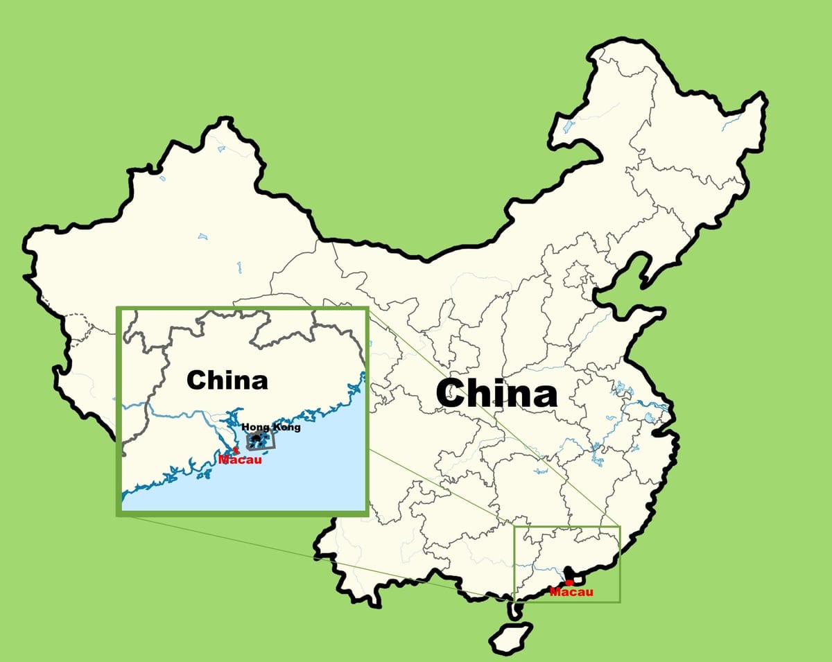Macau mapa àsia