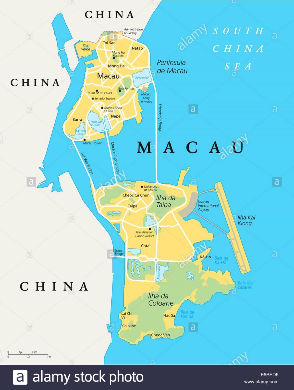 Macao la Xina mapa