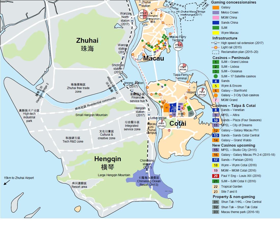 mapa de vermell mercat de Macau