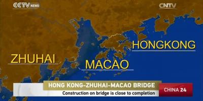 Hong kong Macau pont mapa