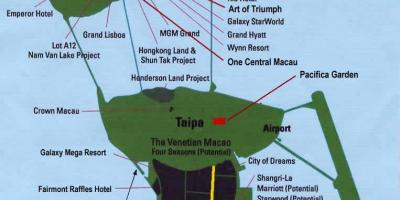 Mapa de Macau casino ubicació
