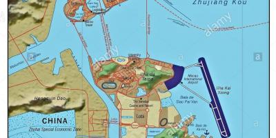 Macau país en el mapa del món