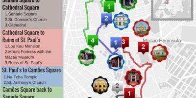 Macau caminar mapa