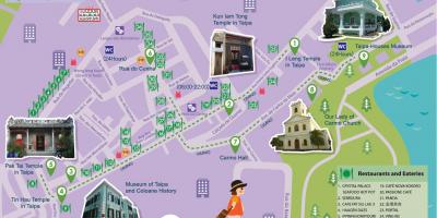 Macau servei d'autobús gratuït mapa de rutes