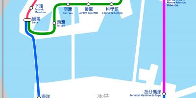 Mapa de Macau tren