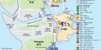 Mapa de vermell mercat de Macau